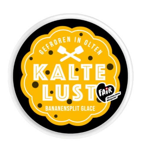 Kalte Lust Bananensplit Glace