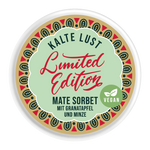 一 Kalte Lust Mate Sorbet mit Granatapfel und Minze
