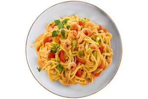 Spaghetti mit Shrimps